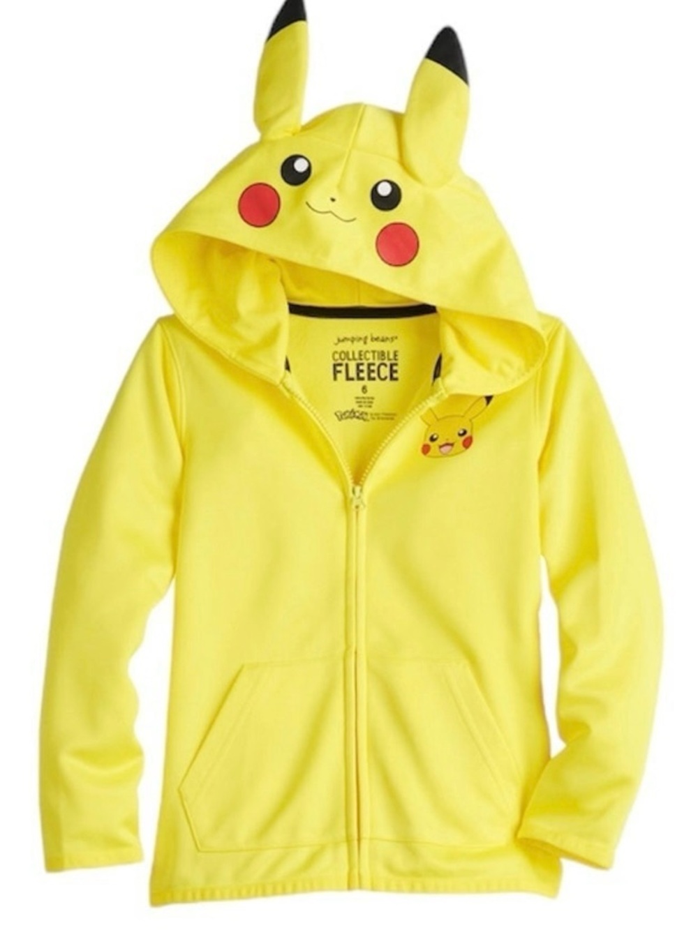 Pikachu Jumping Beans® Pokémon Pikachu Zip Hoodie Blazing Yellow size 5